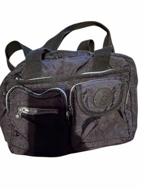 Kipling mini Black Duffel Bag with Front Pockets